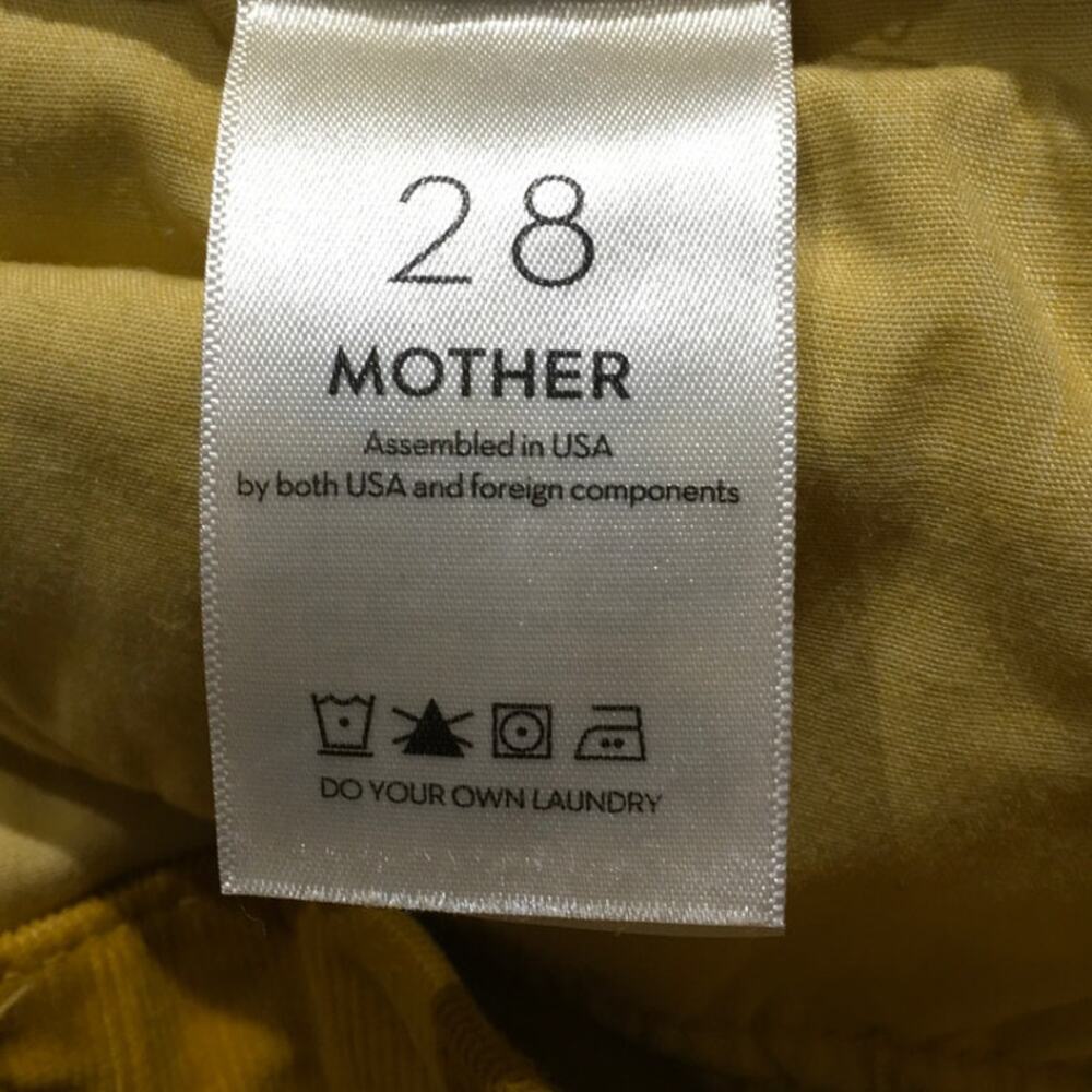 Mother Mustard Yellow Jeans Size 28 - Retro, Streetwear, Statement - Picture 4 of 9